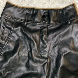 black leather pants